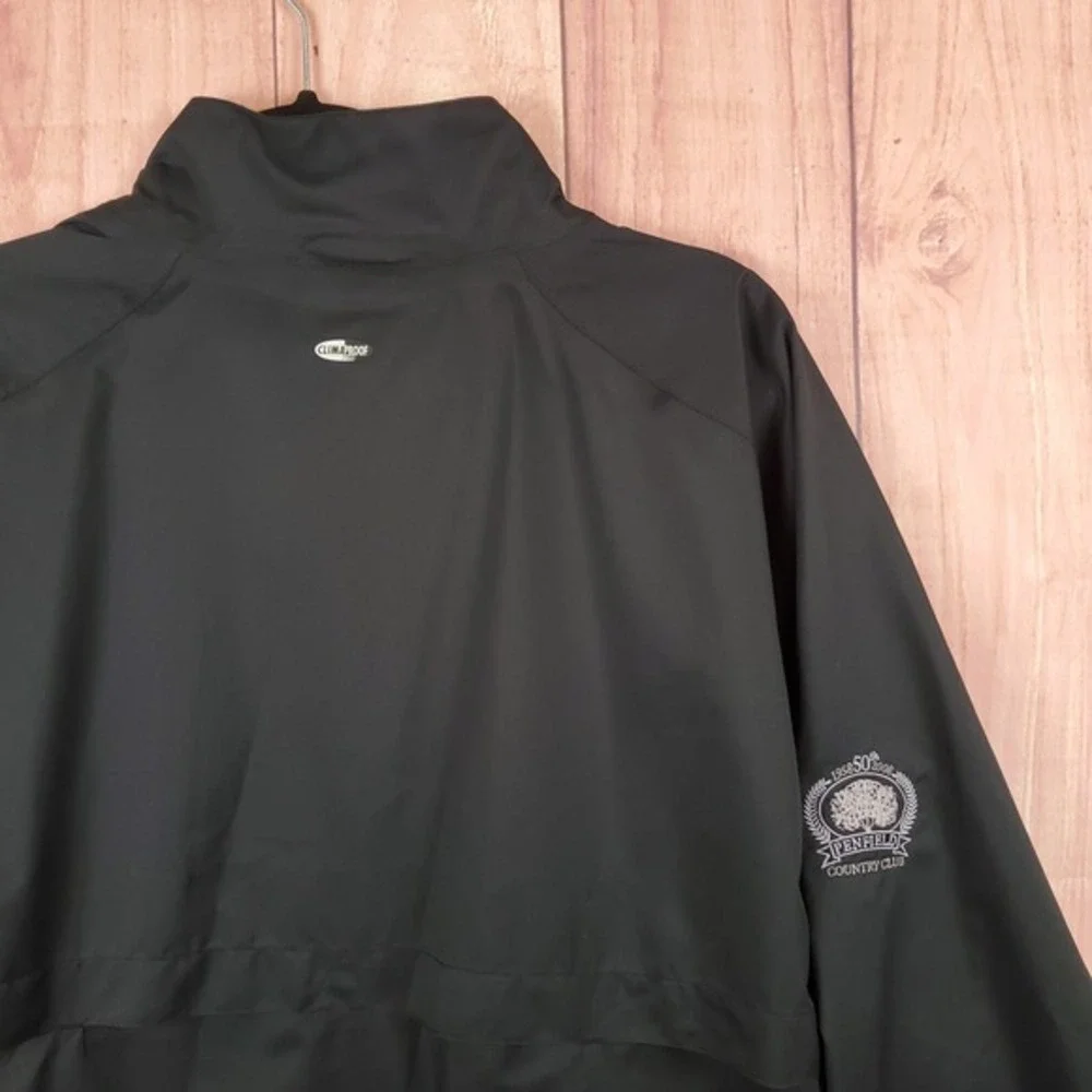adidas Golf Quarter‎ Zip Pullover Jacket Mens Sz XL Loose Black Embroidered